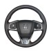 111Loncky Auto Custom Fit OEM Black Genuine Leather Car Steering Wheel Cover for Honda Civic Civic 10 2016 2017 2018 2019 CRV CR-V 2017 2018 2019 Clarity 2016 2017 2018 Accessories