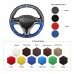 111Loncky Auto Custom Fit OEM Black Genuine Leather Suede Car Steering Wheel Cover for Honda Civic Civic 8 2006 2007 2008 2009 2010 2011 (3-Spoke) Accessories