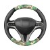 111Loncky Auto Custom Fit OEM Black Genuine Leather Camouflage Leather Car Steering Wheel Cover for Honda Civic Civic 8 2006 2007 2008 2009 2010 2011 (3-Spoke) Accessories