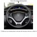 111Loncky Auto Custom Fit OEM Black Genuine Leather Car Steering Wheel Cover for Honda Civic Civic 9 2012 2013 2014 2015 Accessories