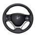 111Loncky Auto Custom Fit OEM Black Genuine Leather Car Steering Wheel Cover for Honda Civic Civic 9 2012 2013 2014 2015 Accessories