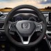 111Loncky Auto Custom Fit OEM Black Genuine Leather Car Steering Wheel Cover for Honda Accord 10 2018 2019 Insight 2019 Accessories