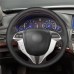 111Loncky Auto Custom Fit OEM Black Genuine Leather Car Steering Wheel Cover for Honda Accord 8 Coupe Accord Crosstour 2008 2009 2010 2011 2012 Accessories