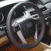 Loncky Auto Custom Fit OEM Black Genuine Leather Car Steering Wheel Cover for Honda Accord 8 2008-2012 / Honda Odyssey EX-L Touring 2011-2016 / Honda Pilot EX-L Pilot Touring 2011-2015 Pilot Touring Accessories