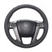 111Loncky Auto Custom Fit OEM Black Genuine Leather Car Steering Wheel Cover for Honda Accord 8 2008-2012 / Honda Odyssey EX-L Touring 2011-2016 / Honda Pilot EX-L Pilot Touring 2011-2015 Pilot Touring Accessories