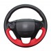 111Loncky Auto Custom Fit OEM Black Red Genuine Leather Car Steering Wheel Cover for Honda Accord 9 2013 2014 2015 2016 2017 Honda Crosstour 2013-2015 Accessories