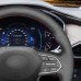 Loncky Auto Custom Fit OEM Black Genuine Leather Car Steering Wheel Cover for Hyundai Santa Fe 2019 2020 Accessories