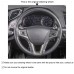 111Loncky Car Custom Fit OEM Black Genuine Leather Steering Wheel Cover for Hyundai I40 2011 2012 2013 2014 2015 2016 2017 2018 2019 Accessories