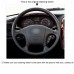 111Loncky Auto Custom Fit OEM Black Genuine Leather Car Steering Wheel Cover for Hyundai Sonata 1999 2000 2001 2002 2003 2004 2005 Accessories