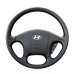 111Loncky Auto Custom Fit OEM Black Genuine Leather Car Steering Wheel Cover for Hyundai Sonata 1999 2000 2001 2002 2003 2004 2005 Accessories