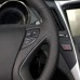 Loncky Auto Custom Fit OEM Black Genuine Leather Car Steering Wheel Cover for Hyundai Sonata Sonata 8 2011 2012 2013 2014 Accessories