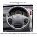 111Loncky Car Custom Fit Hand Sewing Black Genuine Leather Steering Wheel Cover for Hyundai Tucson 2006 2007 2008 2009 2010 2011 2012 2013 2014 Hyundai Tucson Accessories 