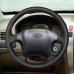 111Loncky Car Custom Fit Hand Sewing Black Genuine Leather Steering Wheel Cover for Hyundai Tucson 2006 2007 2008 2009 2010 2011 2012 2013 2014 Hyundai Tucson Accessories 