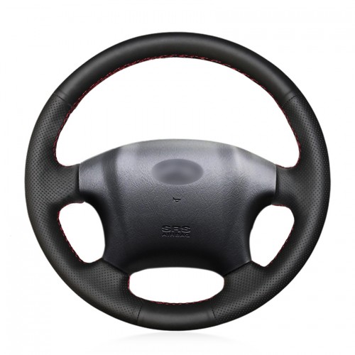 Loncky Car Custom Fit Hand Sewing Black Genuine Leather Steering Wheel Cover for Hyundai Tucson 2006 2007 2008 2009 2010 2011 2012 2013 2014 Hyundai Tucson Accessories 