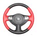 111Loncky Auto Custom Fit OEM Black Red Genuine Leather Car Steering Wheel Cover for Nissan Juke 370Z Sentra SV Maxima Infiniti FX35 FX37 FX50 QX70 Accessories