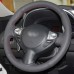 111Loncky Auto Custom Fit OEM Black Genuine Leather Car Steering Wheel Cover for Nissan Juke 370Z Sentra SV Maxima Infiniti FX35 FX37 FX50 QX70 Accessories