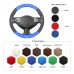 111Loncky Auto Custom Fit OEM Black Blue Suede Leather Car Steering Wheel Cover for Nissan Juke 370Z Sentra SV Maxima Infiniti FX35 FX37 FX50 QX70 Accessories