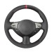 111Loncky Auto Custom Fit OEM Black Suede Leather Car Steering Wheel Cover for Nissan Juke 370Z Sentra SV Maxima Infiniti FX35 FX37 FX50 QX70 Accessories