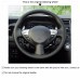 111Loncky Auto Custom Fit OEM Black Genuine Leather Car Steering Wheel Cover for Nissan Juke 2011-2017 / Maxima 2009-2014 / Sentra SR 2017 2018 / Infiniti FX35 2009-2013 / FX37 2013 / FX50 2009-2013 / QX70 2014-2016 Accessories