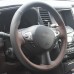 111Loncky Auto Custom Fit OEM Palm Red Black Genuine Leather Car Steering Wheel Cover for Nissan Juke 370Z Sentra SV Maxima Infiniti FX35 FX37 FX50 QX70 Accessories