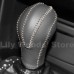 111Loncky Black Genuine Leather Car Gear Shift Knob Cover for Black Genuine Leather Gear Shift Knob Cover for 2012 2013 2014 2015 2016 Ford Focus / 2014-2016 Fiesta / 2013-2016 Fusion S,Fusion SE / 2013-2016 Escape / 2013-2016 C-Max / 2013-2016 Ford Transit 