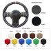 111Loncky Auto Custom Fit OEM Black Genuine Leather Suede Car Steering Wheel Cover for Infiniti FX35 Infiniti FX45 2003 2004 2005 2006 2007 2008 Nissan 350Z 2003 2004 2005 2006 2007 2008 2009 Accessories