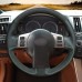 111Loncky Auto Custom Fit OEM Black Genuine Leather Suede Car Steering Wheel Cover Infiniti FX35 FX45 2003 2004 2005 2006 2007 2008 Nissan 350Z 2003-2009 Accessories