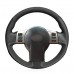 111Loncky Auto Custom Fit OEM Black Genuine Leather Suede Car Steering Wheel Cover Infiniti FX35 FX45 2003 2004 2005 2006 2007 2008 Nissan 350Z 2003-2009 Accessories