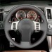 Loncky Auto Custom Fit OEM Black Genuine Leather Car Steering Wheel Cover for Infiniti FX35 Infiniti FX45 2003 2004 2005 2006 2007 2008 Nissan 350Z 2003 2004 2005 2006 2007 2008 2009 Accessories