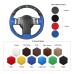 Loncky Auto Custom Fit OEM Black Blue Suede Leather Car Steering Wheel Cover for Infiniti FX35 Infiniti FX45 2003 2004 2005 2006 2007 2008 Nissan 350Z 2003 2004 2005 2006 2007 2008 2009 Accessories