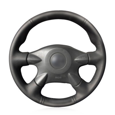 Loncky Auto Custom Fit OEM Black Genuine Leather Car Steering Wheel Cover for Infiniti M45 2003 2004 Accessories