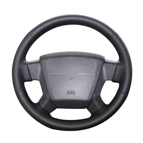 Loncky Auto Custom Fit OEM Black Genuine Leather Car Steering Wheel Cover for Jeep Compass Limited 2007 2008 2009 2010 Jeep Patriot Limited 2007 2008 2009 2010 Accessories