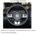 Loncky Auto Custom Fit OEM Black Genuine Leather Car Steering Wheel Cover for Jeep Compass 2011-2017 / Patriot 2011-2017 / Wrangler 2011-2018 / Grand Cherokee Laredo 2011-2013 / Liberty 2011 2012 Accessories 