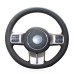 111Loncky Auto Custom Fit OEM Black Genuine Leather Car Steering Wheel Cover for Jeep Compass 2011-2017 / Patriot 2011-2017 / Wrangler 2011-2018 / Grand Cherokee Laredo 2011-2013 / Liberty 2011 2012 Accessories 