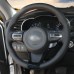 111Loncky Auto Custom Fit OEM Black Genuine Leather Steering Wheel Covers for Kia K5 2014-2015 Kia Optima 2014-2015 Accessories