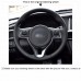 111Loncky Auto Custom Fit OEM Black Genuine Leather Steering Wheel Covers for Kia K5 Optima 2016 2017 2018 Kia Sportage Kia KX5 2016 2017 2018 2019 Kia Niro 2017-2019 Accessories