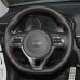 111Loncky Auto Custom Fit OEM Black Genuine Leather Steering Wheel Covers for Kia K5 Optima 2016 2017 2018 Sportage KX5 2016 2017 2018 2019 Accessories
