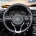111Loncky Auto Custom Fit OEM Black Genuine Leather Steering Wheel Covers for Kia Rio 2017-2019 Rio5 2019 K2 2017-2019 Picanto Morning Accessories