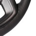 111Loncky Auto Custom Fit OEM Black Genuine Leather Black Suede Steering Wheel Covers for Kia K2 2011 2012 2013 2014 2015 2016 Kia Rio 2012-2017 Kia Rio5 2012-2017 Accessories