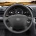 111Loncky Auto Custom Fit OEM Black Genuine Leather Steering Wheel Covers for Kia Carens 2007-2011 Rondo 2007-2010 Hyundai Entourage 2007-2008 Accessories