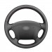 111Loncky Auto Custom Fit OEM Black Genuine Leather Steering Wheel Covers for Kia Carens 2007-2011 Rondo 2007-2010 Hyundai Entourage 2007-2008 Accessories