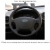 111Loncky Auto Custom Fit OEM Black Genuine Leather Steering Wheel Covers for Hyundai Sonata NF 2005-2006 Kia Carens 2007 2008 2009 2010 2011 Accessories