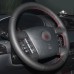 111Loncky Auto Custom Fit OEM Black Genuine Leather Steering Wheel Covers for Kia Borrego 2008 2009 2010 2011 2012 2013 2014 2015 Accessories