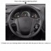 111Loncky Auto Custom Fit OEM Black Genuine Leather Steering Wheel Covers for Kia Sportage 2 2005 2006 2007 2008 2009 2010 Accessories