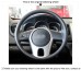 111Loncky Auto Custom Fit OEM Black Genuine Leather Steering Wheel Covers for Kia Forte 2009-2014 Soul 2010-2013 Rio 2009-2011 Accessories