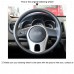 111Loncky Auto Custom Fit OEM Black Genuine Leather Steering Wheel Covers for Kia Forte 2009-2014 Soul 2010-2013 Rio 2009-2011 Accessories