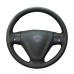111Loncky Auto Custom Fit OEM Black Genuine Leather Steering Wheel Covers for Kia Rio 2005 2006 2007 2008 2009 for Hyundai Accent 2006 2007 2008 2009 2010 2011 Getz 2005 2006 2007 2008 2009 2010 2011 Accessories