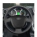 111Loncky Black Genuine Leather Custom Fit Car Steering Wheel Cover for Lada Granta 2011 2012 2013 2014 2015 2015 2016 2017 2018 Accessories