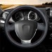 111Loncky Black Genuine Leather Custom Fit Car Steering Wheel Cover for Lada Granta 2018-2019 Lada Priora 2 2013-2018 Lada Kalina 2 2013-2018 Accessories