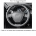 111Loncky Black Genuine Leather Custom Fit Car Steering Wheel Cover for Lada Granta 2018-2019 Lada Priora 2 2013-2018 Lada Kalina 2 2013-2018 Accessories